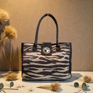 Vintage Kate Spade Maddox Kabria Brown Zebra Print Shoulder Bag